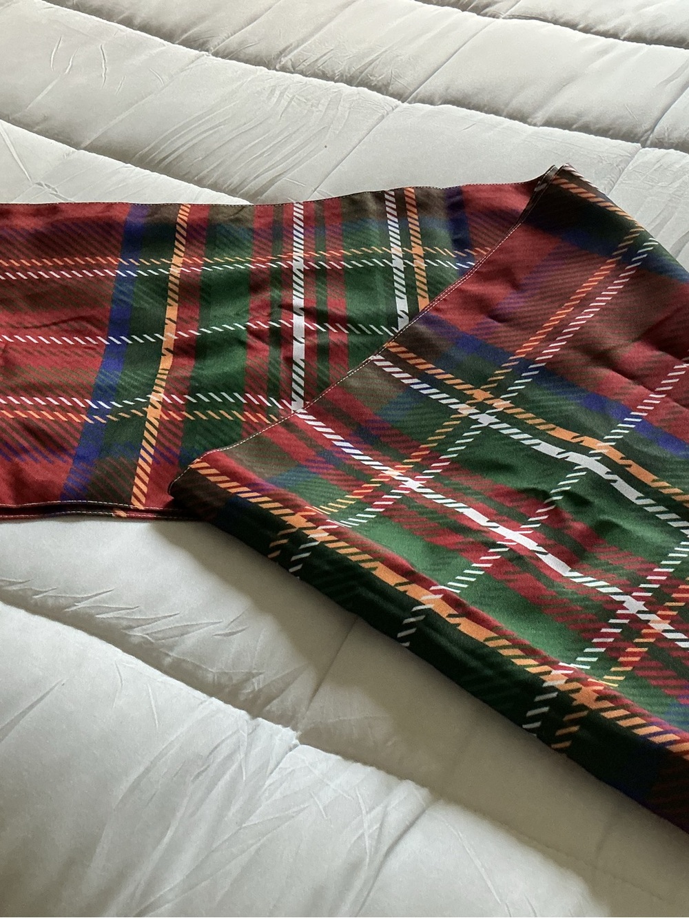 Plaid Table Runner in Red, Green, Navy